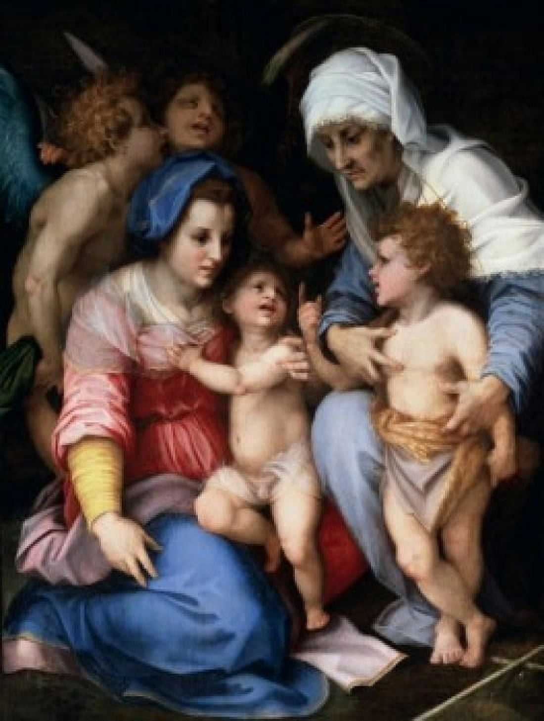 The Holy Family With Angels c 1515-16 Andrea Del Sarto (1486-1530Italian) Musee du Louvre Paris Canvas Art - Andrea Del Sarto (24 x 36)