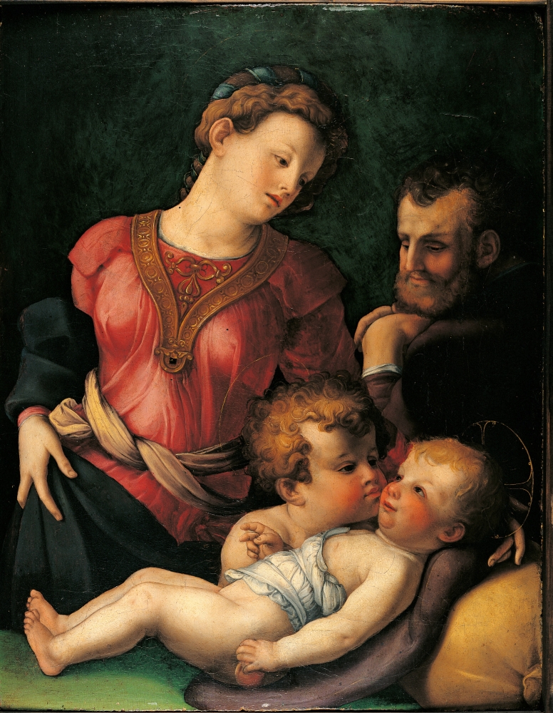 The Holy Family With Young St John The Baptist Canvas Art - (24 x 36)