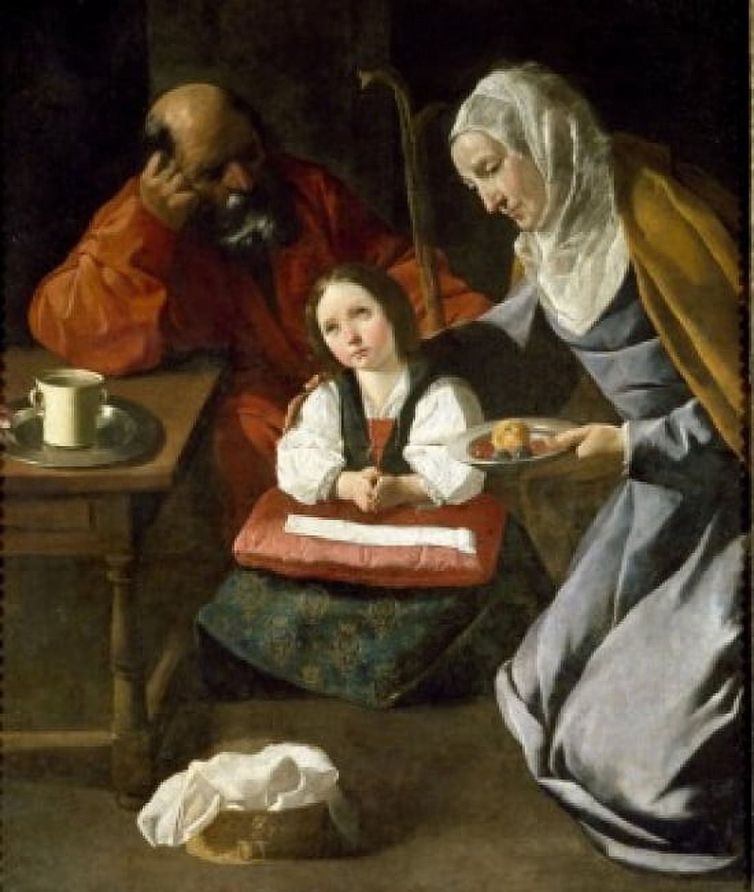 The Holy Family by Francisco de Zurbaran 17th Century (1598-1664) Spain Madrid Private Collection Canvas Art - Francisco de Zurbaran (24 x 36)
