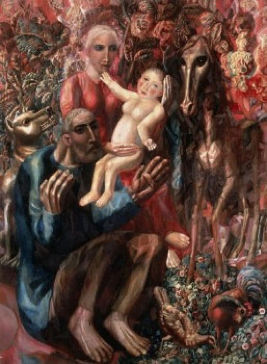 The Holy Family by Pavel Nikolaevic Filonov 1914 1883-1941 Russia St Petersburg Russian State Museum Canvas Art - Pavel Nikolaevic Filonov (24 x 36)
