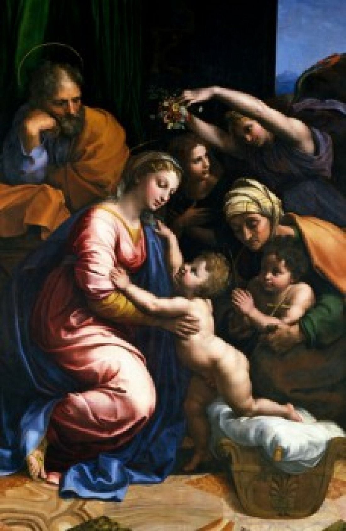 The Holy Family by Raphael 1518 (1483-1520) Paris Musee du Louvre Canvas Art - Raphael (18 x 24)