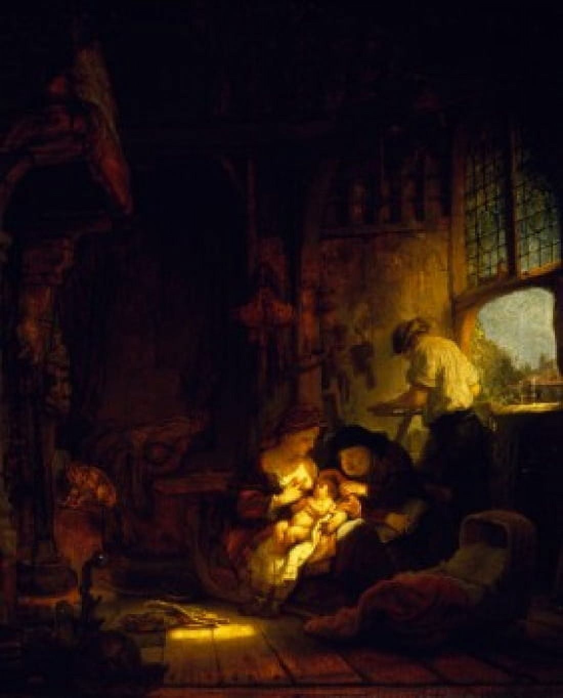 The Holy Family by Rembrandt Harmensz van Rijn  1640  (1606-1669)  France  Paris  Musee du Louvre Canvas Art - Rembrandt Harmensz van Rijn (18 x 24)