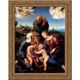 thumbnail image 1 of The Holy Family with Saints Elizabeth and John 20x24 Gold Ornate Wood Framed Canvas Art by Raphael, 1 of 2