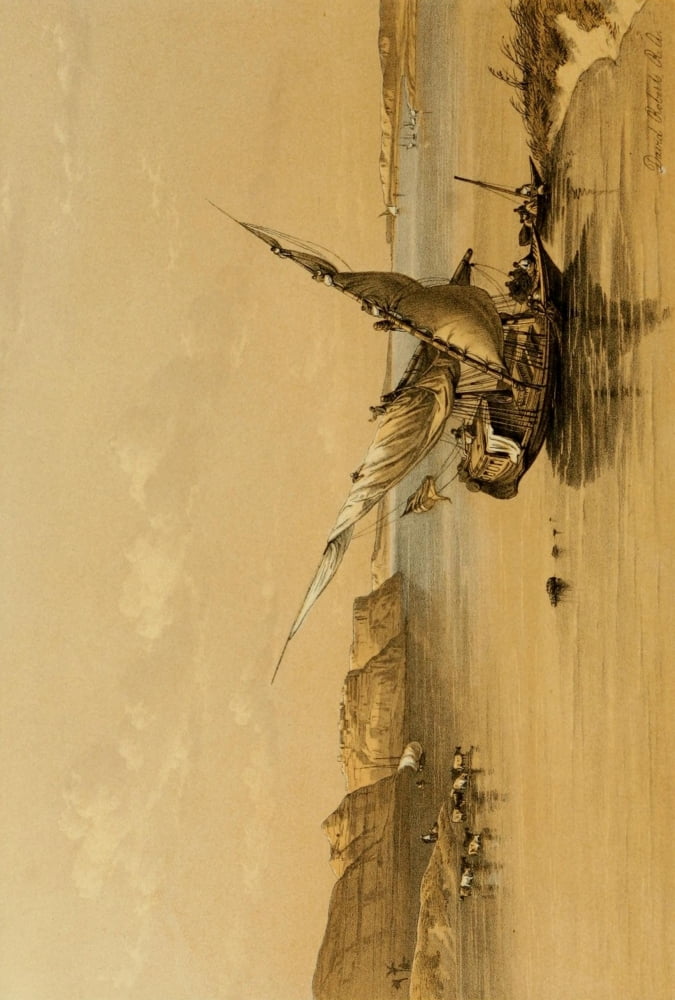 The Holy Land 1855 Approach to the fortress of Ibrim Canvas Art - David Roberts (18 x 24)