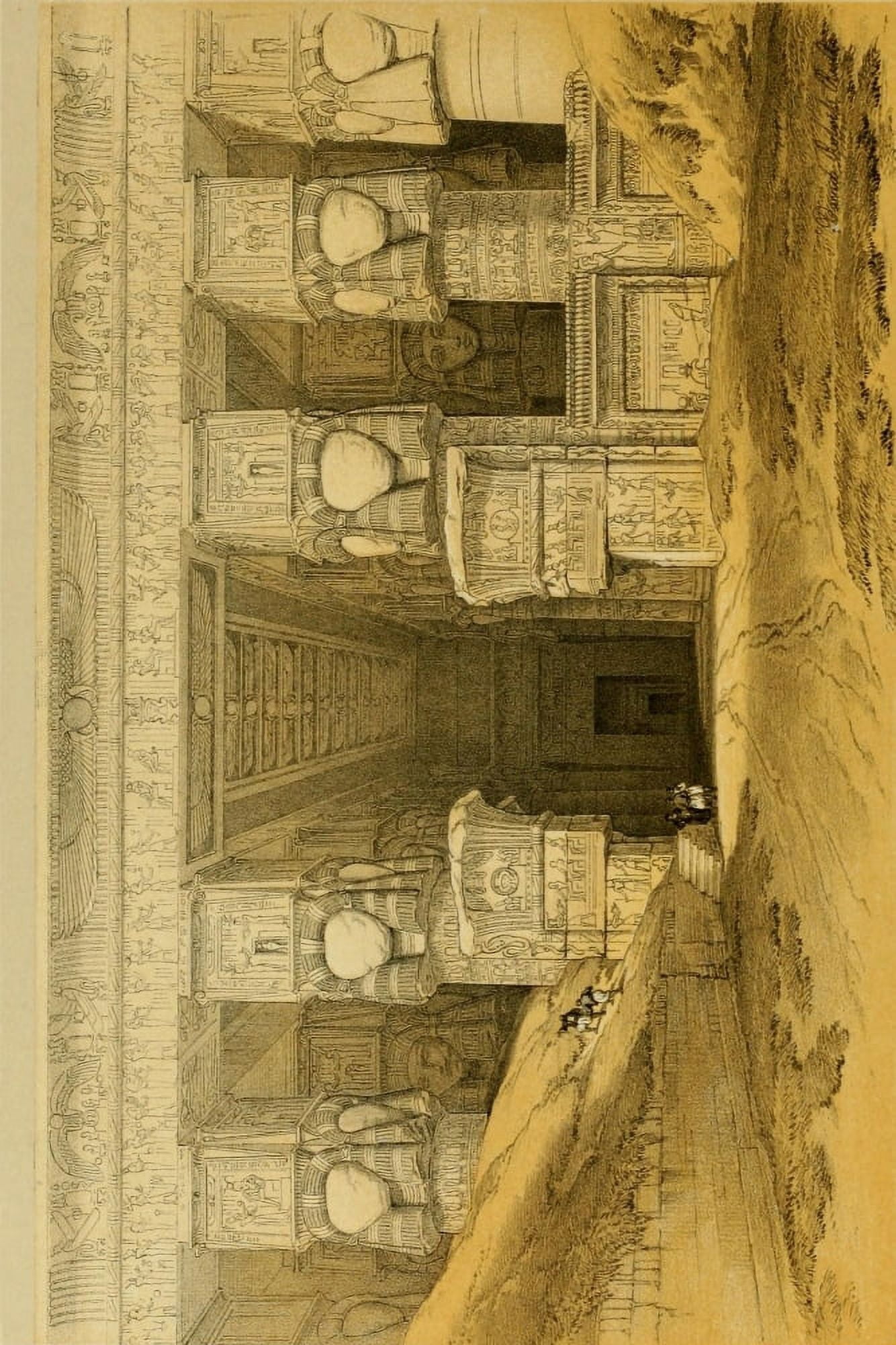 The Holy Land 1855 Portico of the Temple of Dendera Canvas Art - David Roberts (18 x 24)