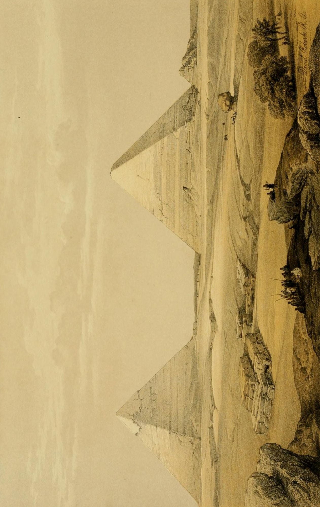 The Holy Land 1855 Pyramids of Geezeh Canvas Art - David Roberts (18 x 24)