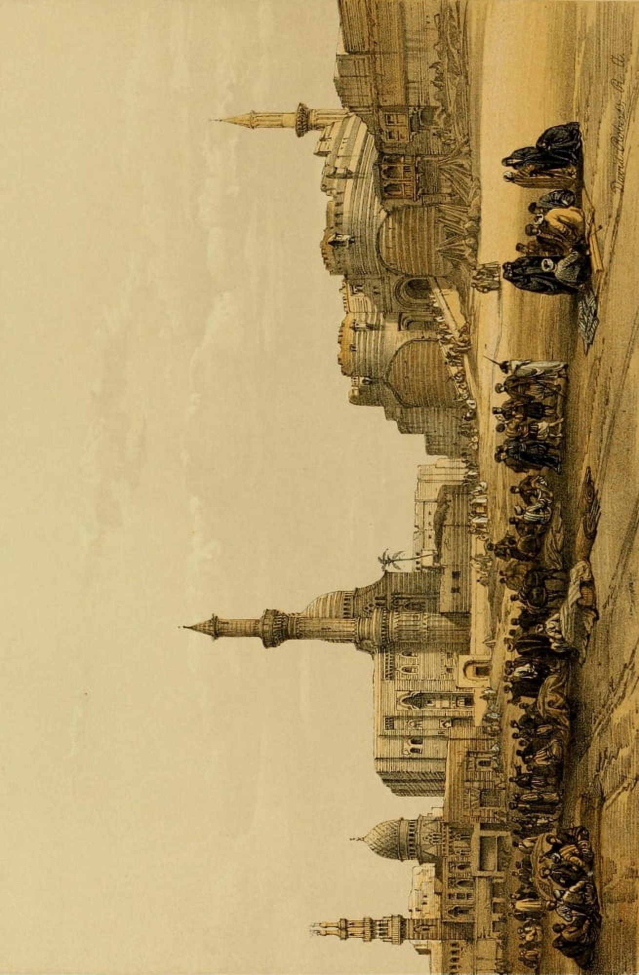 The Holy Land 1855 The entrance to the Citadel of Cairo Canvas Art - David Roberts (18 x 24)