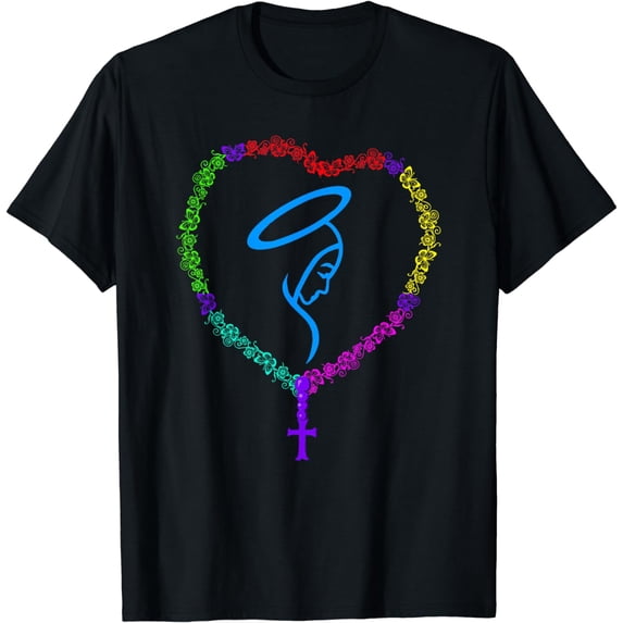 The Holy Rosary Virgin Mary Funny Catholics Christian Gift T-Shirt