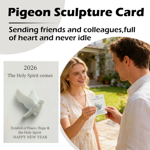 The Holy Spirit Comes 2026 Doves Sculpture, 1-Pack Figurine + 1-Pack Card, Symbol Of Peace Hope Holy Spirit For Home Decoration Gift