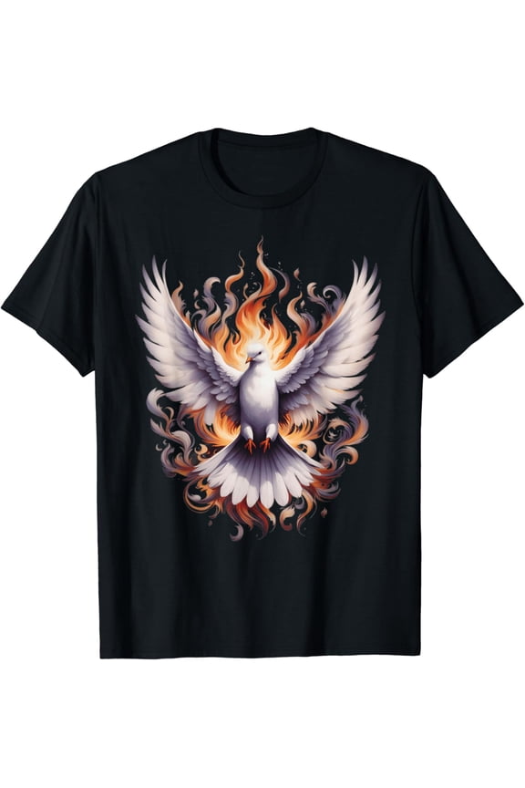 The Holy Spirit Flaming Dove Pentecost T-shirt