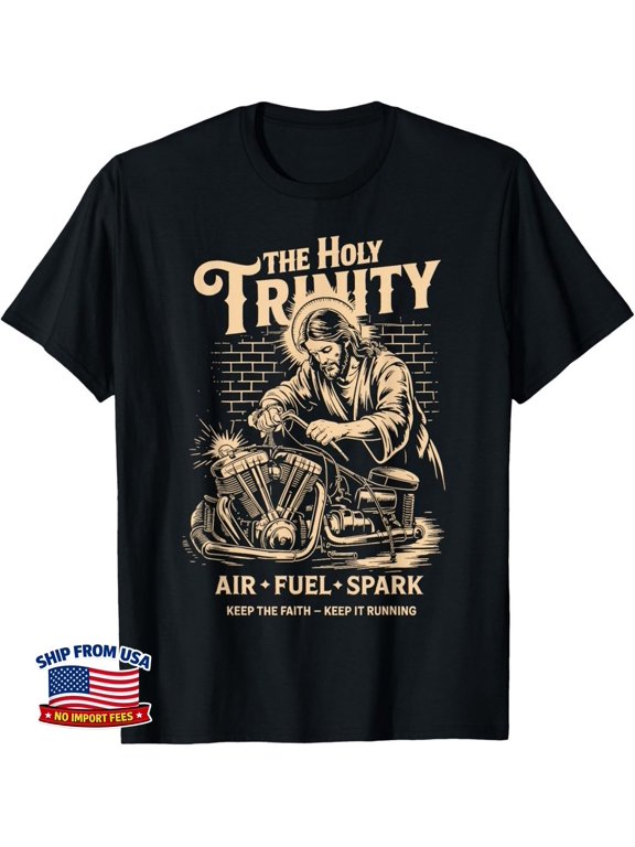 The Holy Trinity Air Fuel Spark Keep The Faith Funny Gift Unisex T-Shirt