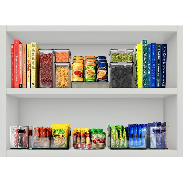 The Home Edit 17 Piece Pantry Edit, Clear Plastic Storage System