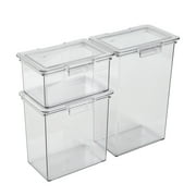 The Home Edit 3-Piece Canister Edit Food Organizer and Storage Containers, Clear