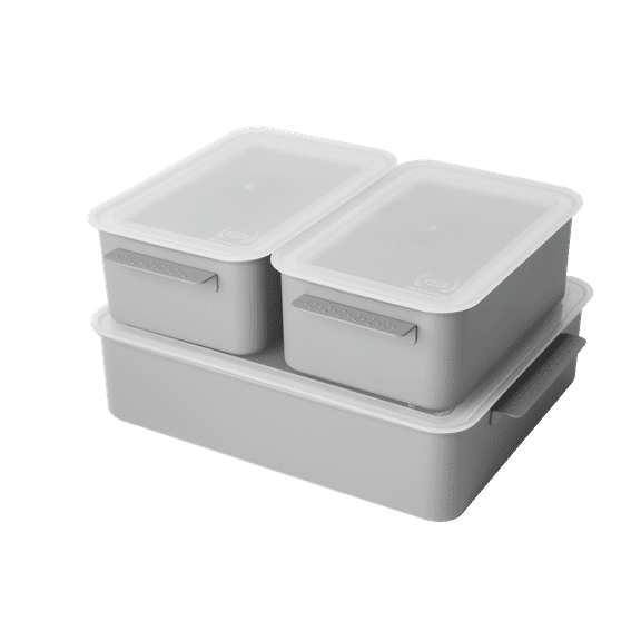 The Home Edit 3 Pieces Food Storage Container set, Airtight Food Storage Containers, Ideal for Pantry Organization, Meal Prep, and Leftovers