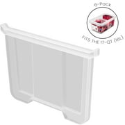 The Home Edit, 17 Quart Clear Storage Bin, Latched Storage Container with Divider