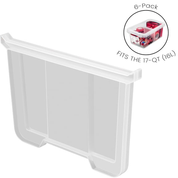 The Home Edit Additional Dividers for 17 Quart Storage Bin, Adult, Set of 6