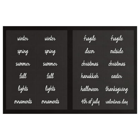 The Home Edit Clear Holiday and Seasonal Labels, Pack of 24