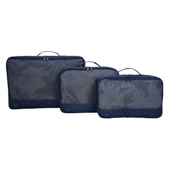 The Home Edit Expandable Travel 3 Piece Packing Cubes, Navy