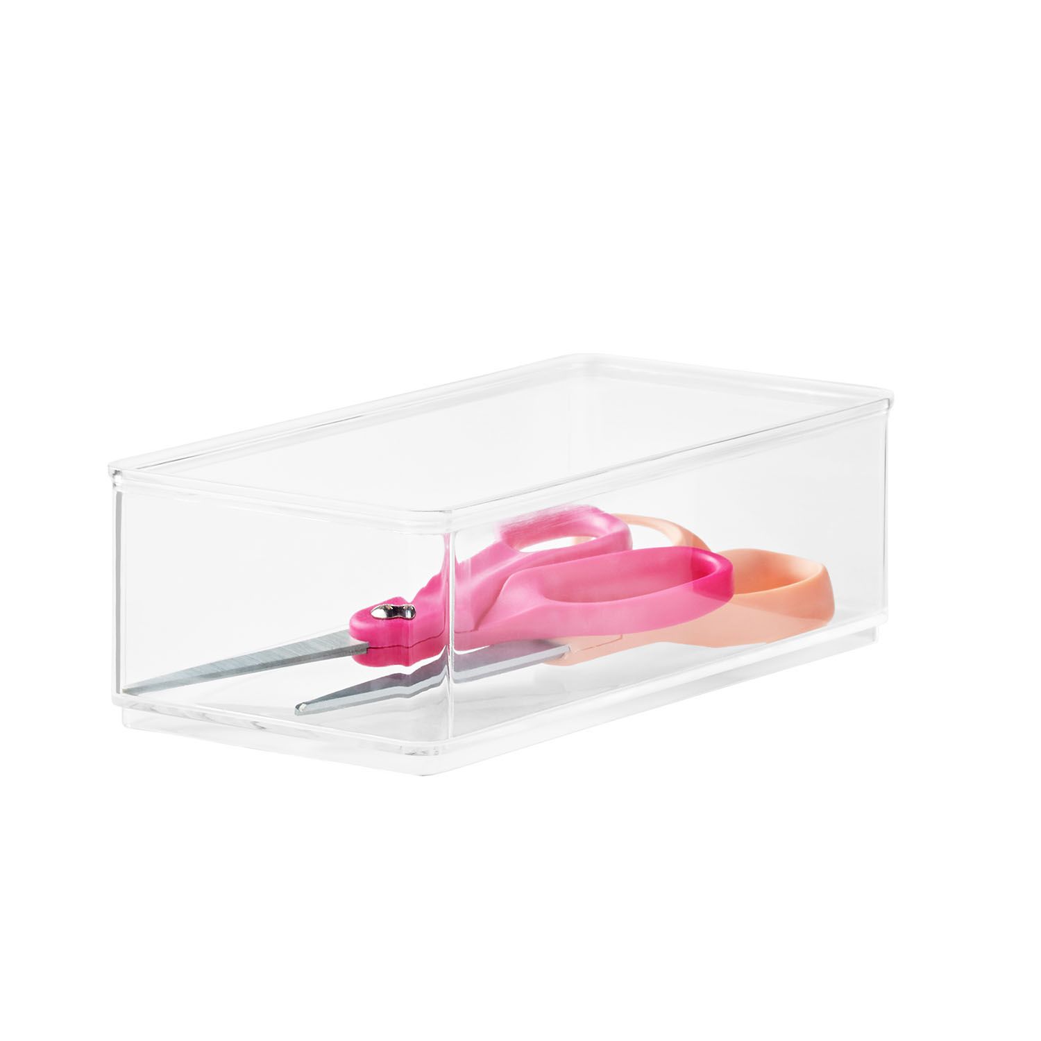 The Home Edit Large Clear Storage Bin Inserts, 4 Pack, 9.37" x 4.68" x 2.95" - image 1 of 7