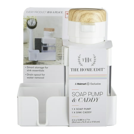 The Home Edit- Large Sink Caddy Set with Soap Pump and Sponge