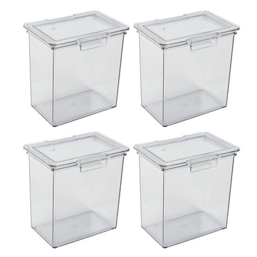 The Home Edit Medium Canisters Food Storage Containers, Clear, Pack of 4
