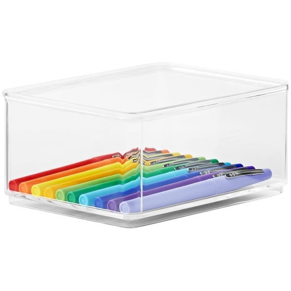 The Home Edit Medium 4- Piece Insert Bins Cabinet Organizer, Clear, 6.24" x 4.68" x 2.95"