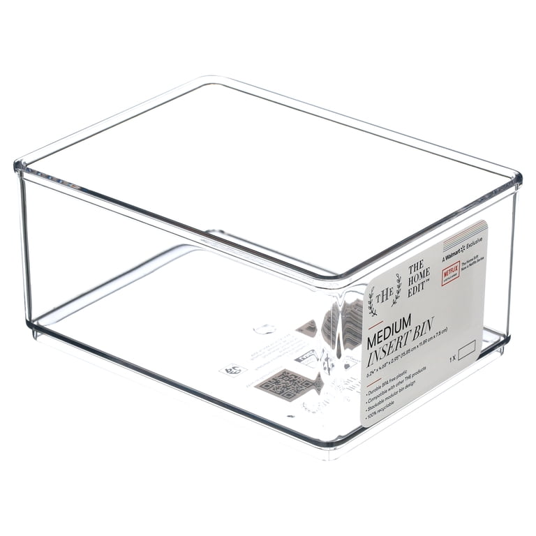 The Home Edit Medium Clear Storage Bin Organizer Insert, 1 Piece