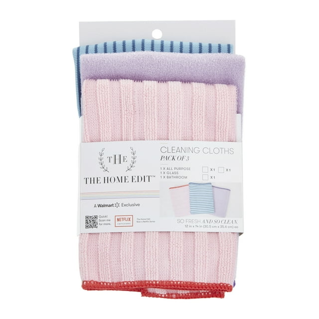 The Home Edit Multi Cleaning Cloth Set, 3-Piece
