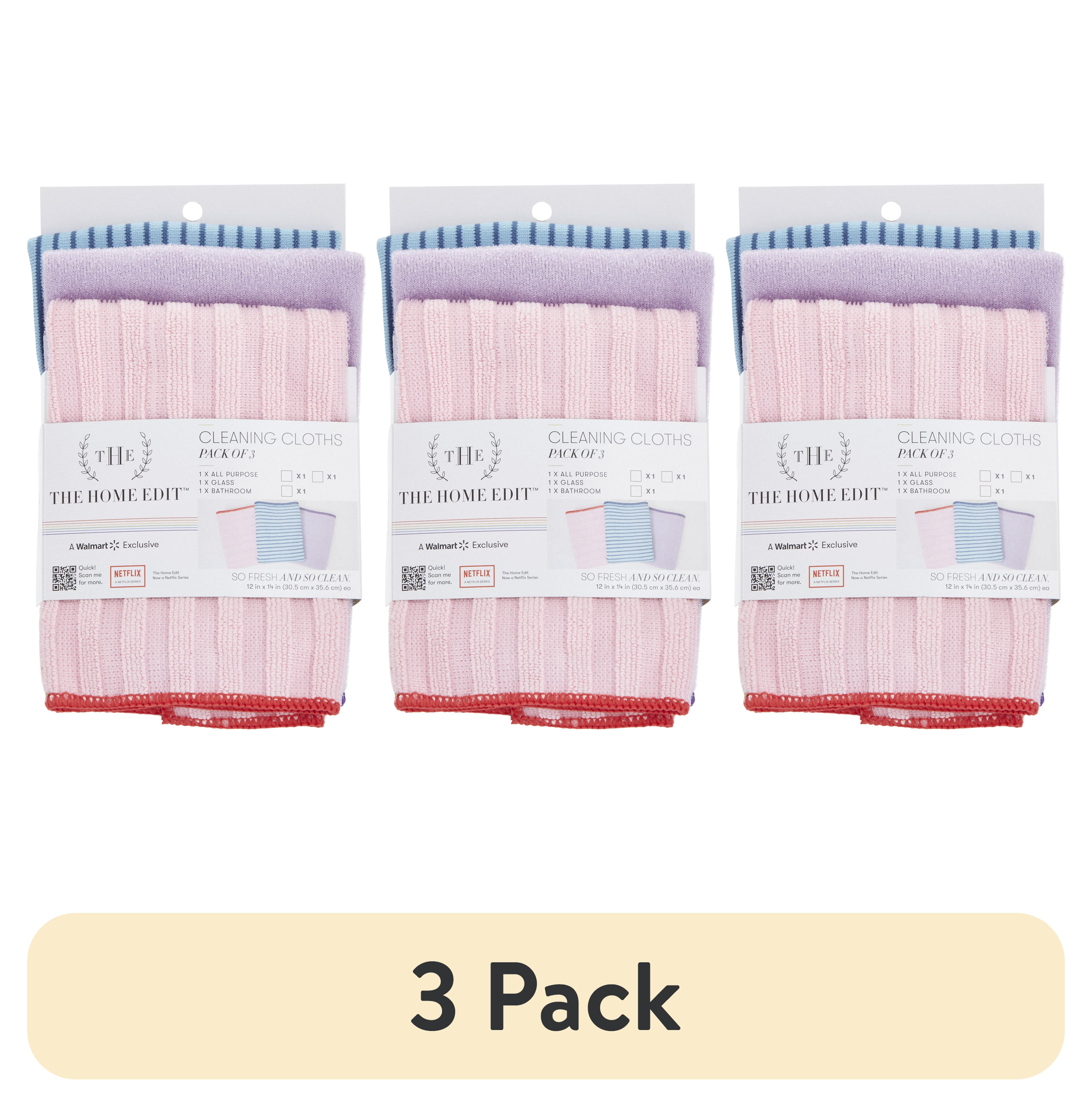 Multi-Purpose Pink, Purple, Blue Cleaning Cloth Set