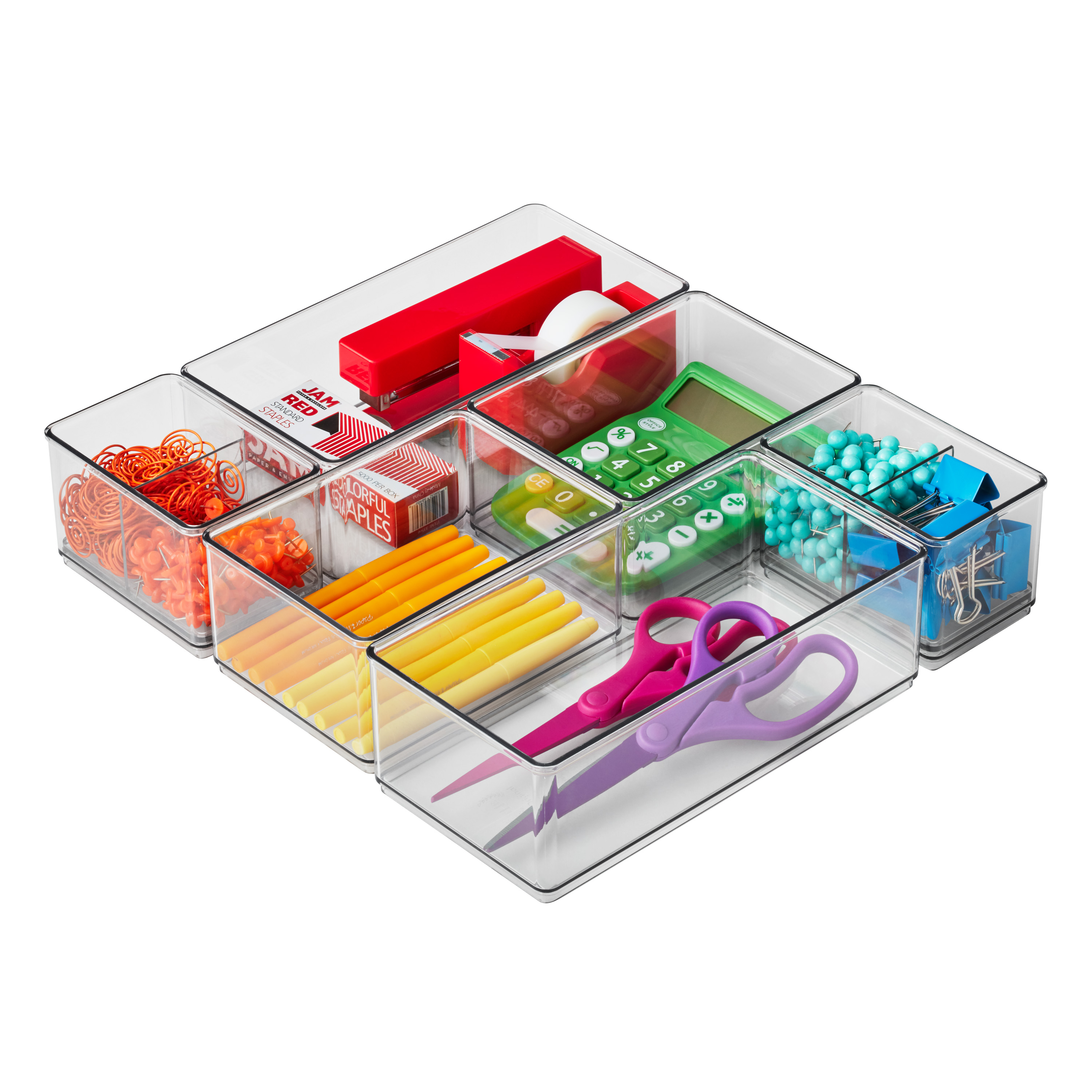 The Home Edit Office Drawer Edit Organizer, 6 Pieces, Clear - image 1 of 10