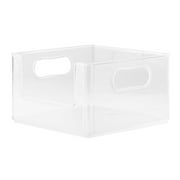 The Home Edit Open Front Bin Clear Plastic Modular Storage System Organizer 10in x10in x 6in