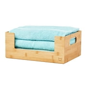 The Home Edit Open Front Storage chest, Brown Bamboo finish, 2 Piece