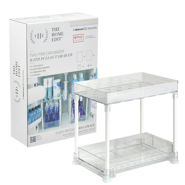 The Home Edit Under Cabinet 2-Tier Storage Tower, 10X14.5X15in