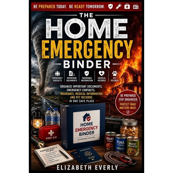 The Home Emergency Binder: Organize Important Documents, Emergency Contacts, Insurance, Medical Information, and Pet Rec, (Paperback)