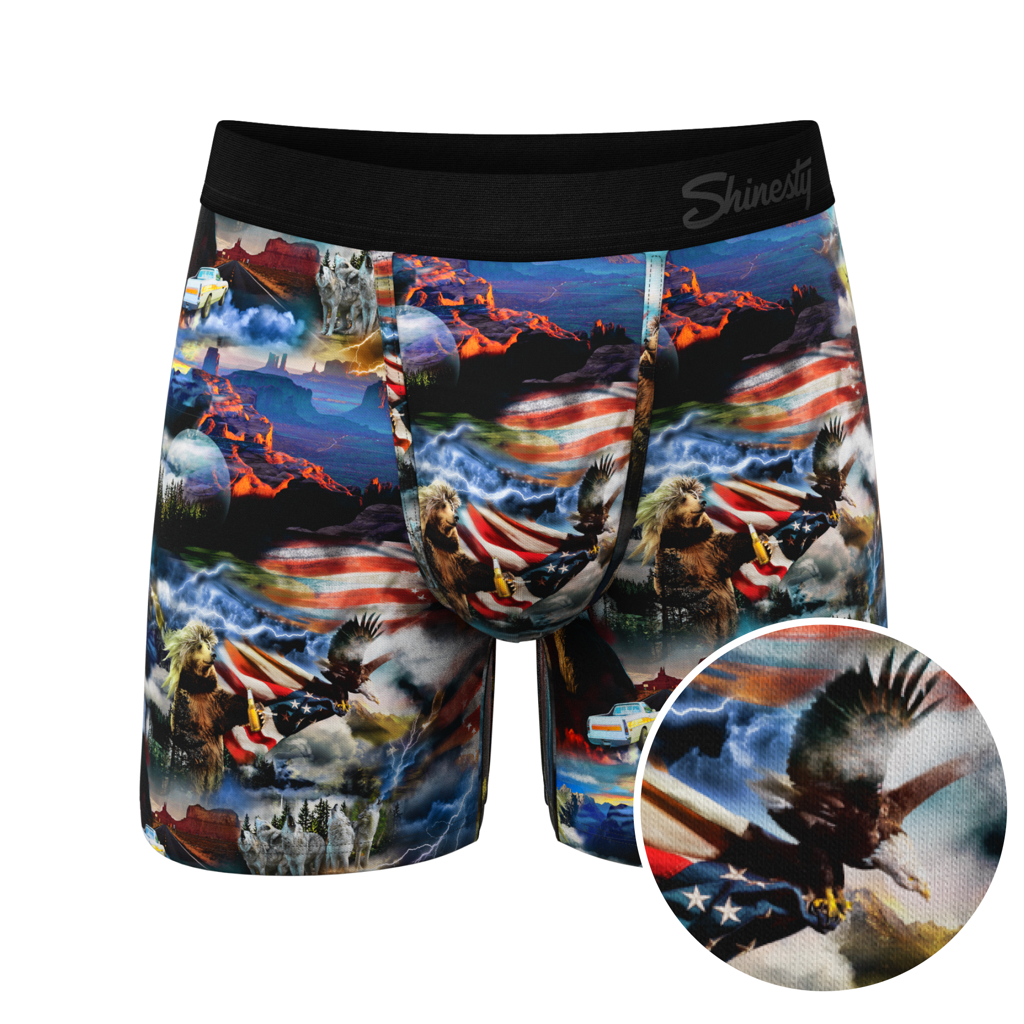 The Mascot - Shinesty American Flag Ball Hammock Pouch Underwear 2X