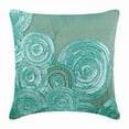 thumbnail image 1 of The HomeCentric Blue Cushion Cover Spiral Sequins Beaded Pillow Cover Throw Pillow Cover Pack of 2 14x14 inch (35x35 cm) Square Silk Pillow Cover Geometric Pillow Modern Circles Dots - Morning Dew, 1 of 5