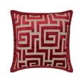 thumbnail image 1 of The HomeCentric Chair Cushion Cover, Red Pack of 2, 20x20 inch (50x50 cm) Throw Pillows, Velvet Maze & Border Throw Pillows For Couch, Geometric Pattern Modern Style Easter - Network, 1 of 3