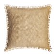 thumbnail image 1 of The HomeCentric Cushion Cover Custom, Decorative Beige Pack of 2, 24x24 inch (60x60 cm) Throw Pillow Cases, Jute Jute Lace & Moroccan Throw Pillows For Sofa, Chevron Contemporary Style - Jute Classic, 1 of 3