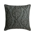 thumbnail image 1 of The HomeCentric Cushion Cover Custom, Decorative Grey Pack of 2, 18"x18" (45x45 cm) Throw Pillow Covers, Silk Quilted, Beaded Throw Pillows For Sofa, Paisley Contemporary Style Easter - Paisley Glance, 1 of 3