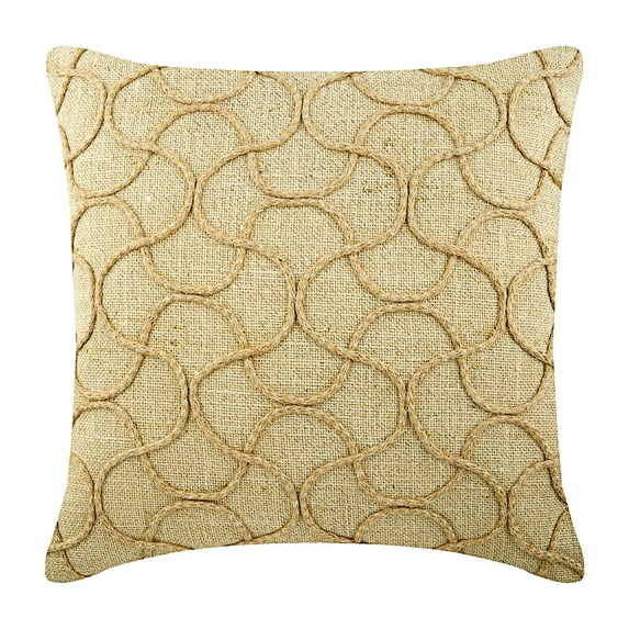 The HomeCentric Cushion Cover, Decorative Pillow Cover, Decorative Pillow Cover Pack of 2, 20x20 inch (50x50 cm) Beige, Cotton Throw Pillow Cover, Handmade Pillow Cover, - The Jute Heritage