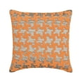 thumbnail image 1 of The HomeCentric Cushion Cover Decorative Pillow Covers Pack of 2 12x12 inch (30x30 cm) Orange Silk Throw Pillow Covers Handmade Pillow Covers Geometric Throw Pillow Covers Pillow - Brick on Brick, 1 of 5