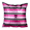 thumbnail image 1 of The HomeCentric Cushion Cover For Chair, Pink Decorative Pillow Covers Pack of 2, 16x16 inch (40x40 cm), Faux Leather Cushion Cover, Striped, Modern Zippered Throw Pillow Covers Easter - Omg Its Pink, 1 of 3