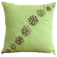thumbnail image 1 of The HomeCentric Cushion Cover For Couch Decorative Green Designer Pillowcases Pack of 2 16x16 inch (40x40 cm) Suede Pillows For Couch Nature & Floral Rose Accent&nbsp;Pillows - Green Sawaan, 1 of 4