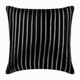 thumbnail image 1 of The HomeCentric Cushion Cover For Couch Pillow Covers Pack of 2 14x14 inch (35x35 cm) Black Velvet Throw Pillow Covers Handmade Pillow Covers Striped Throw Pillow Covers Easter - Bring Back Black, 1 of 5