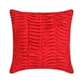 thumbnail image 1 of The HomeCentric Cushion Cover For Couch, Red Pillow Cover, Solid Pillow Cover, Pack of 2, 12x12 inch (30x30 cm) Cushion Cover, Faux Suede Throw Pillow Cover, Textured Pintucks Easter - Red Wind Folds, 1 of 7