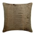 thumbnail image 1 of The HomeCentric Cushion Cover For Sofa, Brown Accent Pillow, Throw Pillow Cover, Pack of 2, 12x12 inch (30x30 cm) Pillow Cover, Art Silk Square Pillow Case, Textured Pintucks - Champagne Brown Waves, 1 of 5