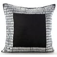 thumbnail image 1 of The HomeCentric Cushion Cover For Sofa, Charcoal Grey Pillowcase&nbsp;With Zipper Pack of 2, 16x16 inch (40x40 cm) Velvet Pillow Covers, Bordered, Crystals, Bling, Decorative- Charcoal Onyx, 1 of 3