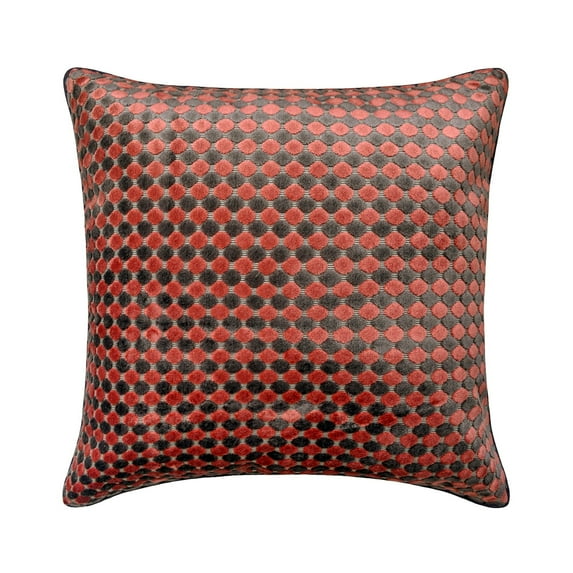 The HomeCentric Cushion Cover, Grey Cushion Cover With Zipper Pack of 2, 16x16 inch (40x40 cm) Jacquard Decorative Pillow Covers, Circles & Dots, Polka Dots, Jacquard, Designer- Dot Com