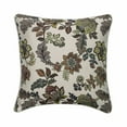 thumbnail image 1 of The HomeCentric Cushion Cover Sofa, Ivory Pack of 2, 14x14 inch (35x35 cm) Cushion Cover, Jacquard Silk Embroidered Pillow Cover For Sofa, Floral Contemporary - Floral Compatible, 1 of 6