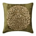 thumbnail image 1 of The HomeCentric Cushion Cover Sofa Toss Pillow Covers Pillow Covers Pack of 2 14x14 inch (35x35 cm) Green Velvet Throw Pillow Covers Handmade Pillow Covers Contemporary Abstract - Circle Of Peace, 1 of 5